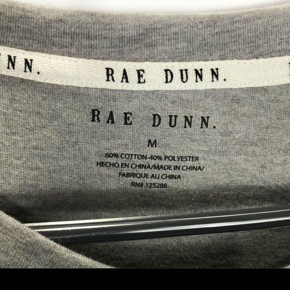 NWT Rae Dunn New Year gray tee T-shirt women’s size medium - Picture 3 of 3